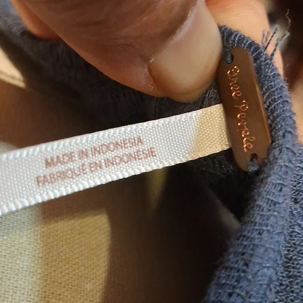 Free People Blue Ruffled Blouse - Picture 3 of 5